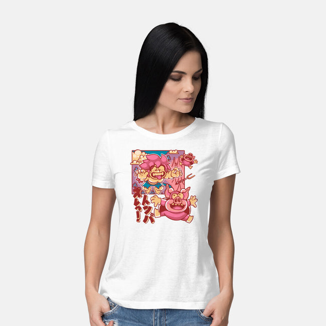 Defeating Pigs-womens basic tee-estudiofitas