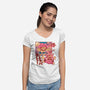 Defeating Pigs-womens v-neck tee-estudiofitas
