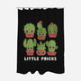 Little Pricks-none polyester shower curtain-Weird & Punderful