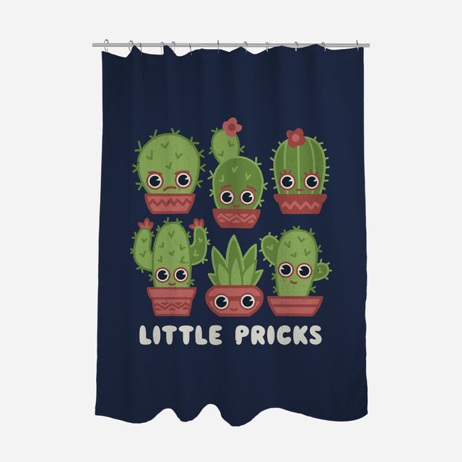 Little Pricks-none polyester shower curtain-Weird & Punderful