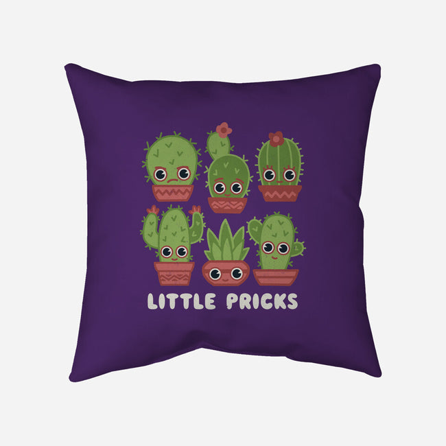 Little Pricks-none removable cover throw pillow-Weird & Punderful