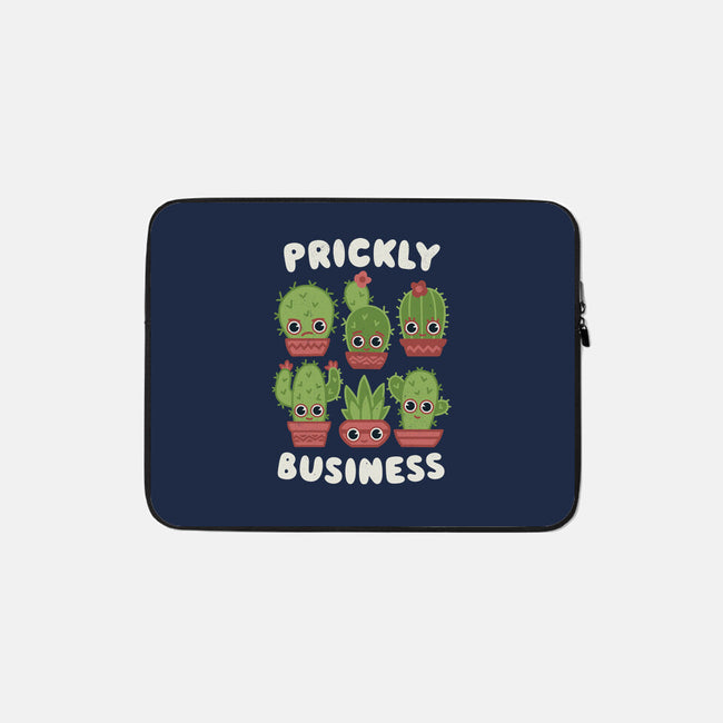 It's Prickly Business-none zippered laptop sleeve-Weird & Punderful