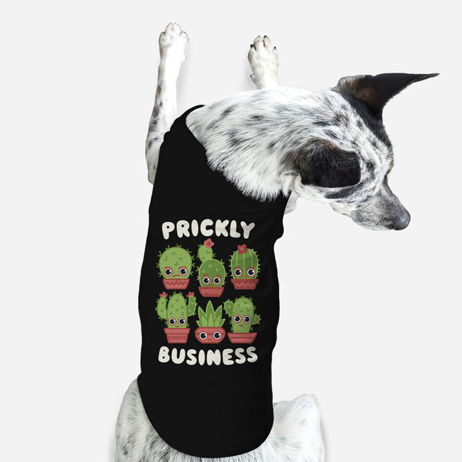 It's Prickly Business-dog basic pet tank-Weird & Punderful