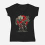 Clicker Buster-womens v-neck tee-svthyp