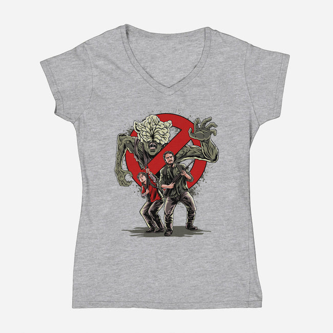 Clicker Buster-womens v-neck tee-svthyp