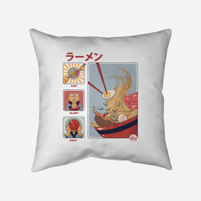 How To Eat Ramen-none removable cover throw pillow-vp021