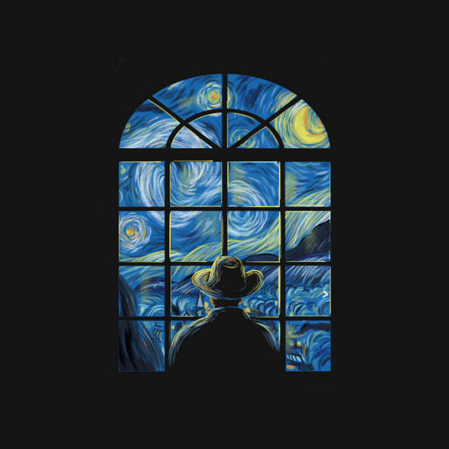 Window In The Starry Night-none non-removable cover w insert throw pillow-fanfabio