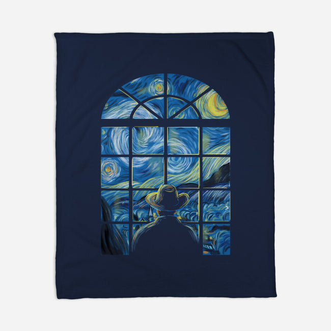 Window In The Starry Night-none fleece blanket-fanfabio