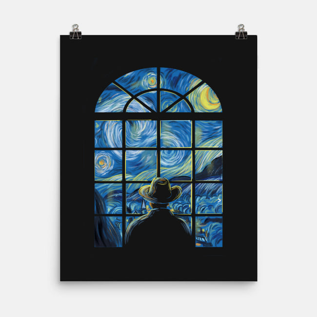 Window In The Starry Night-none matte poster-fanfabio