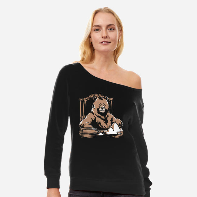 Bearface-womens off shoulder sweatshirt-estudiofitas