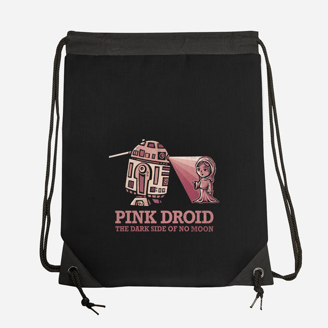 Pink Droid-none drawstring bag-kg07