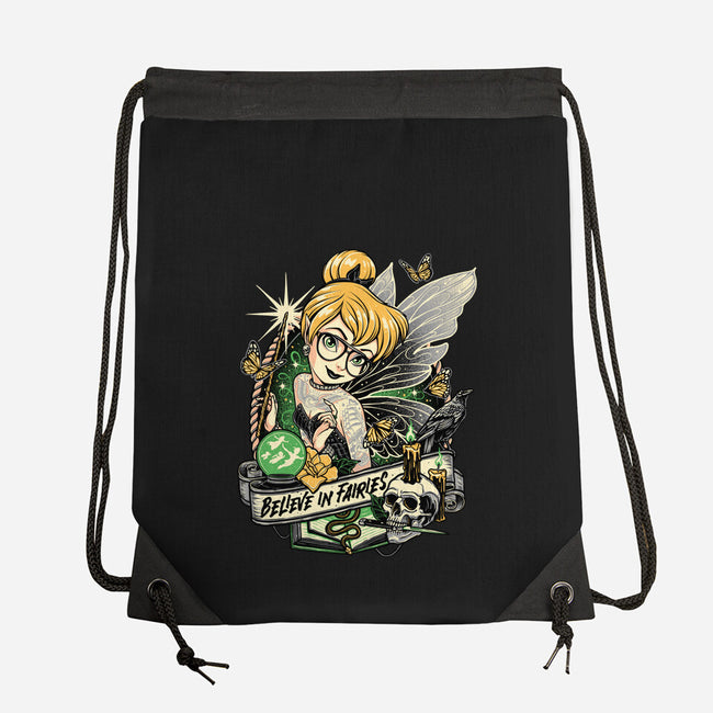 Believe In Fairies-none drawstring bag-momma_gorilla