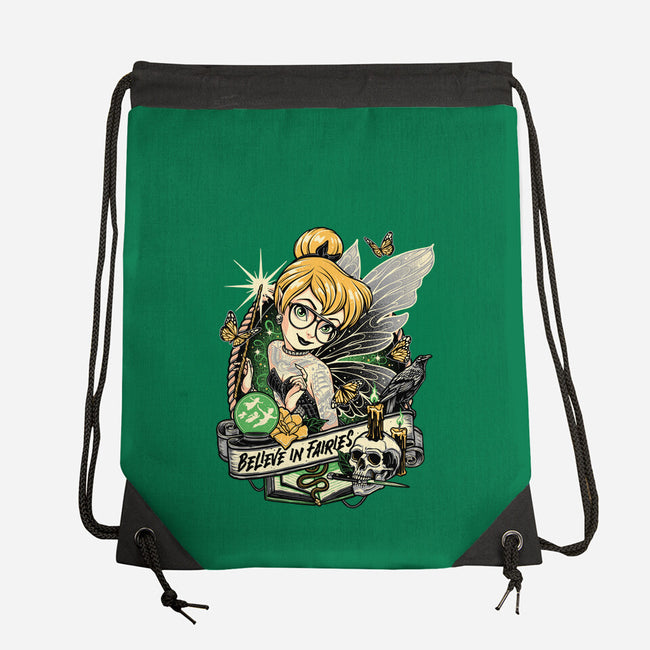 Believe In Fairies-none drawstring bag-momma_gorilla