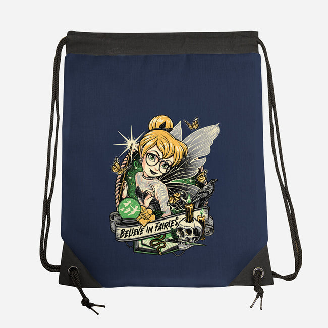 Believe In Fairies-none drawstring bag-momma_gorilla