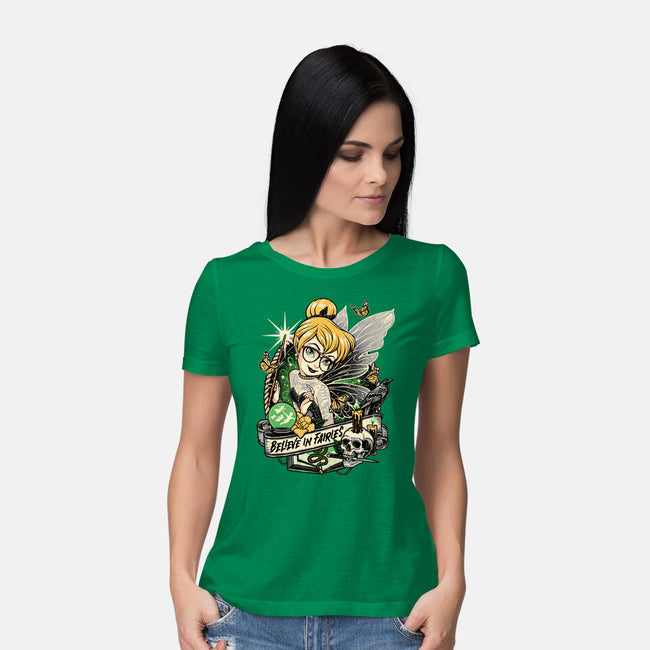 Believe In Fairies-womens basic tee-momma_gorilla