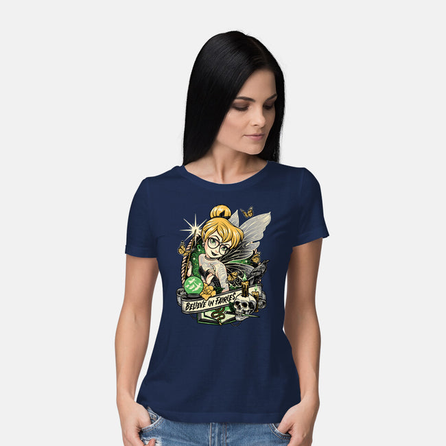 Believe In Fairies-womens basic tee-momma_gorilla
