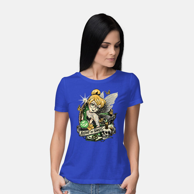 Believe In Fairies-womens basic tee-momma_gorilla