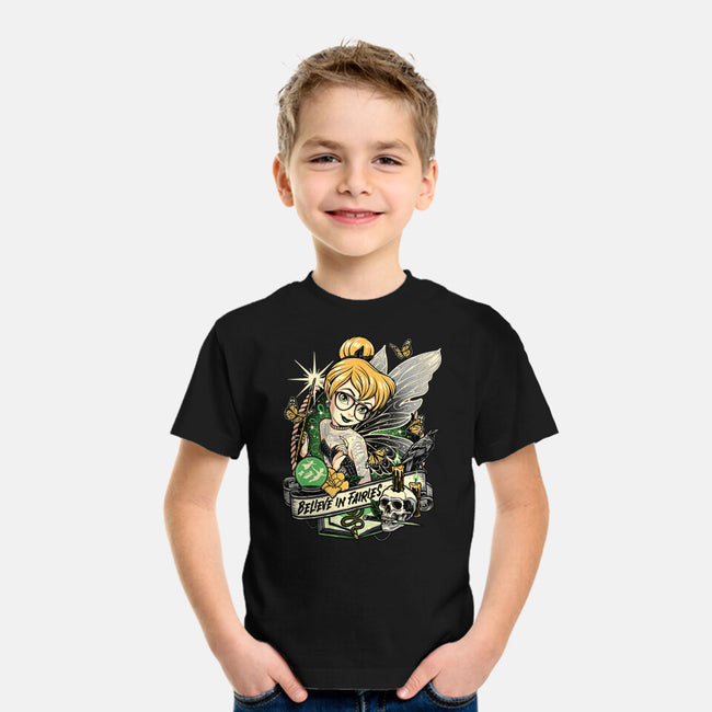 Believe In Fairies-youth basic tee-momma_gorilla