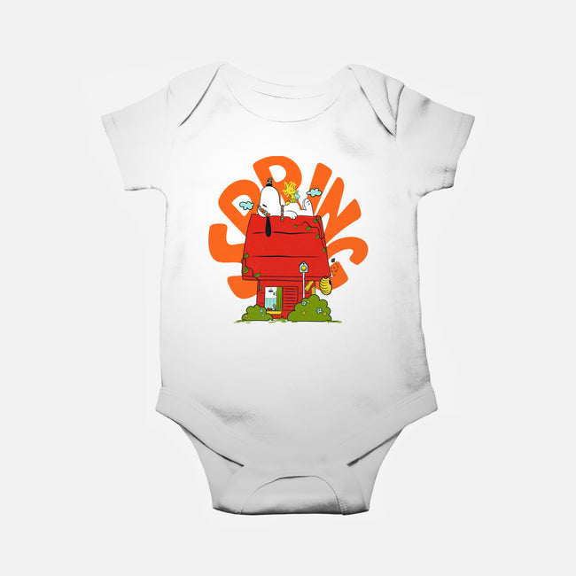 Spring Peanuts-baby basic onesie-OnlyColorsDesigns