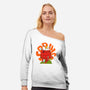 Spring Peanuts-womens off shoulder sweatshirt-OnlyColorsDesigns