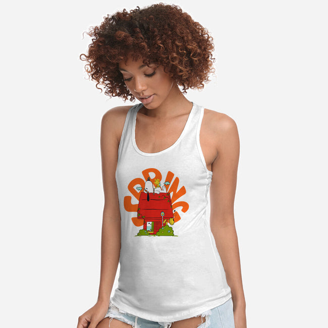 Spring Peanuts-womens racerback tank-OnlyColorsDesigns