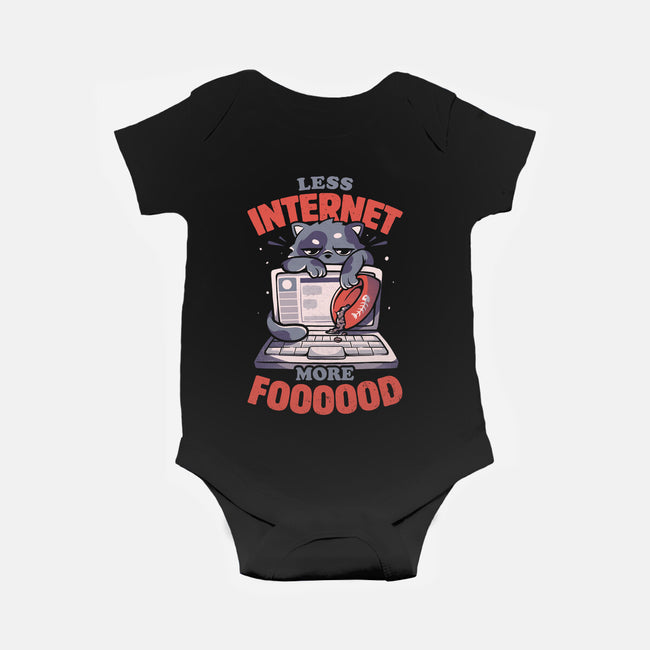 Less Internet More Food-baby basic onesie-eduely