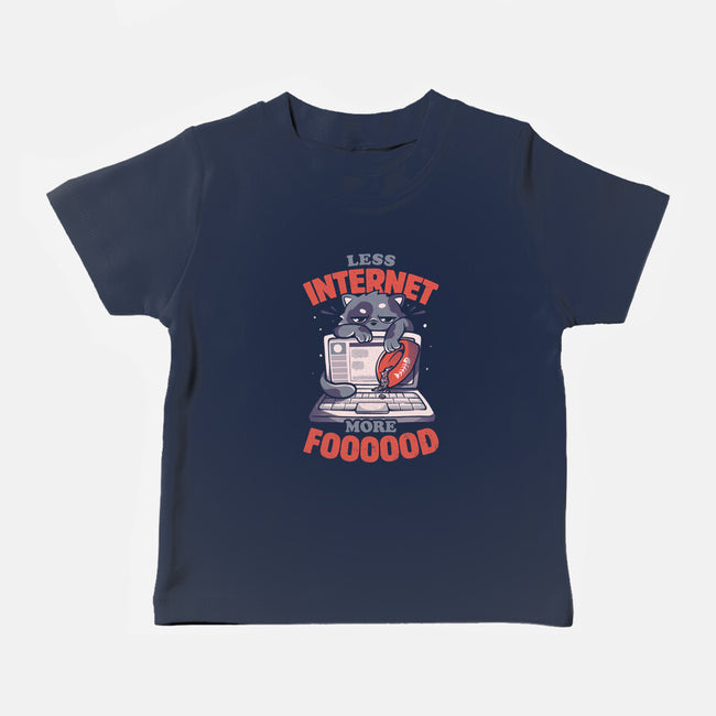 Less Internet More Food-baby basic tee-eduely