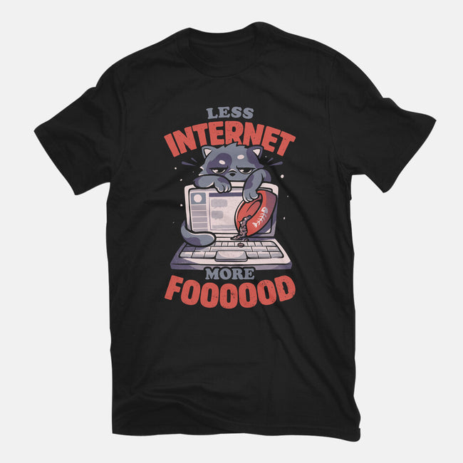 Less Internet More Food-youth basic tee-eduely