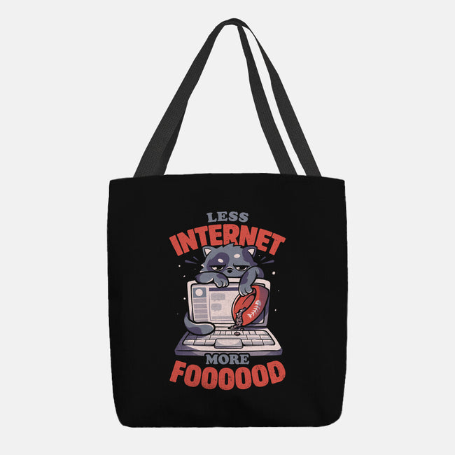 Less Internet More Food-none basic tote bag-eduely