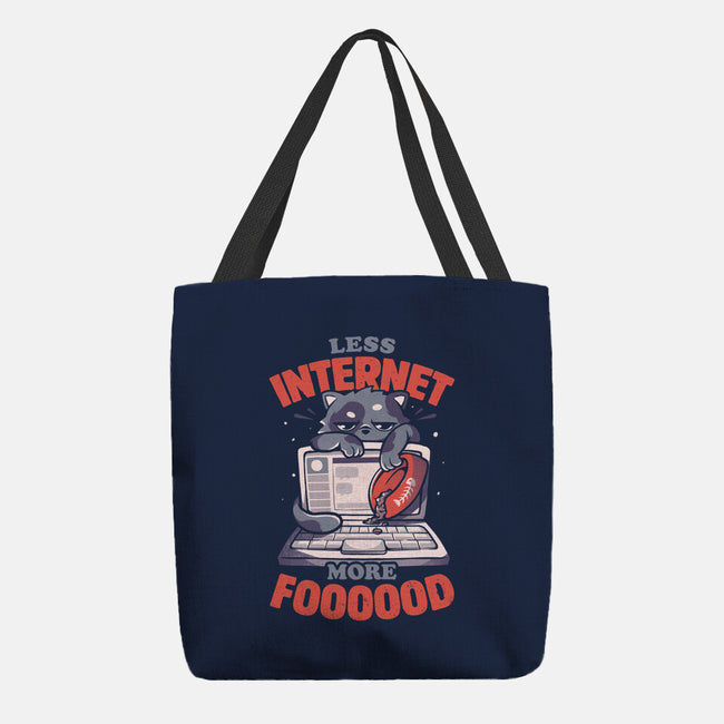 Less Internet More Food-none basic tote bag-eduely