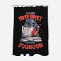 Less Internet More Food-none polyester shower curtain-eduely