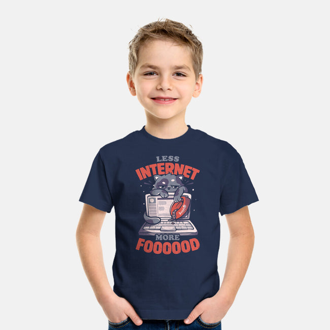 Less Internet More Food-youth basic tee-eduely