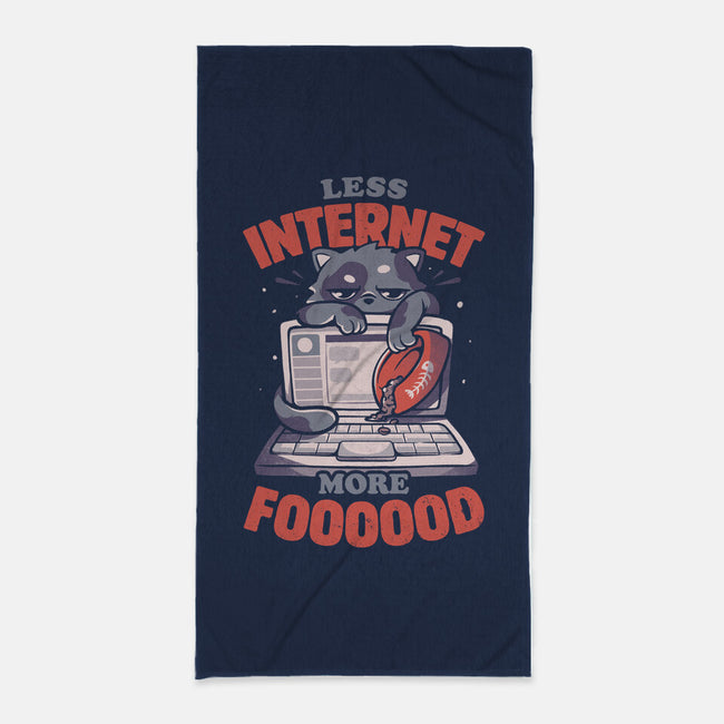Less Internet More Food-none beach towel-eduely