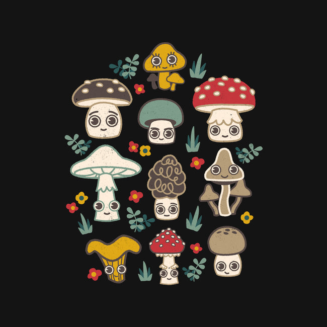 Kawaii Fungi Pattern-unisex baseball tee-Weird & Punderful