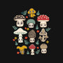 Kawaii Fungi Pattern-womens fitted tee-Weird & Punderful