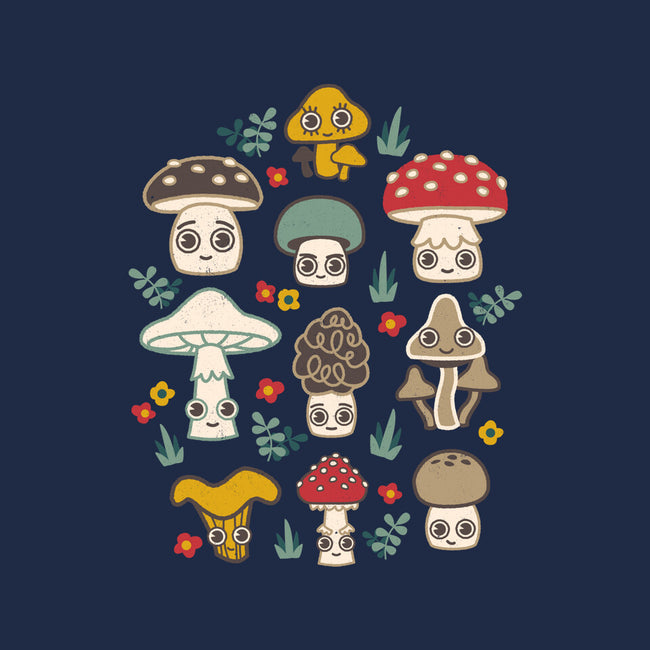 Kawaii Fungi Pattern-womens fitted tee-Weird & Punderful