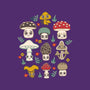 Kawaii Fungi Pattern-womens fitted tee-Weird & Punderful