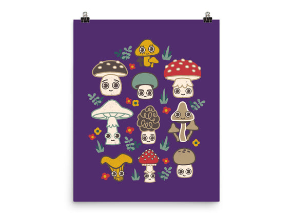 Kawaii Fungi Pattern