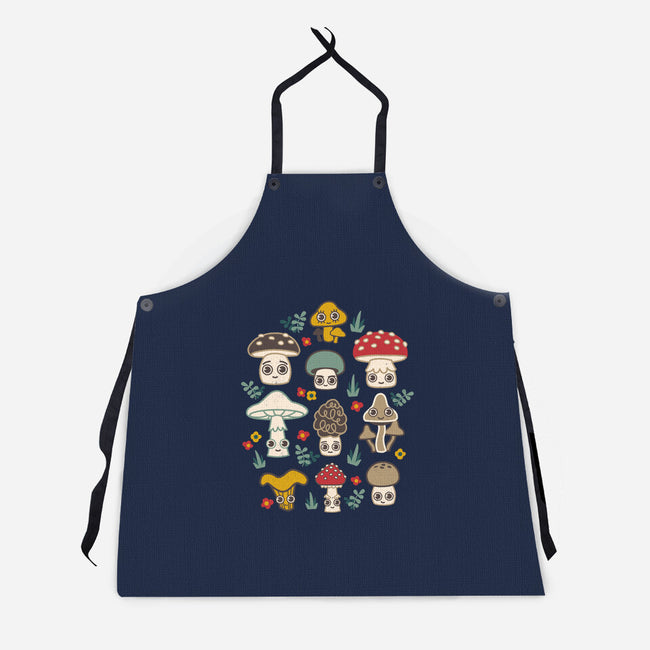 Kawaii Fungi Pattern-unisex kitchen apron-Weird & Punderful