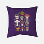 Kawaii Fungi Pattern-none removable cover w insert throw pillow-Weird & Punderful