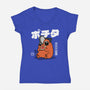 Chainsaw Devil Kawaii-womens v-neck tee-Melonseta