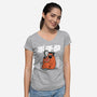 Chainsaw Devil Kawaii-womens v-neck tee-Melonseta
