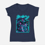 Mortal Neon-womens v-neck tee-Bruno Mota