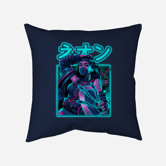 Mortal Neon-none removable cover throw pillow-Bruno Mota