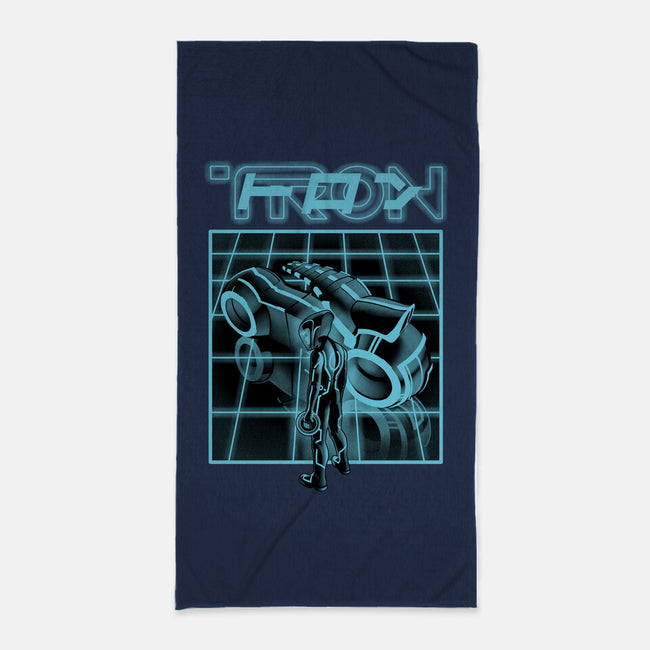 Enter The Grid-none beach towel-Studio Mootant