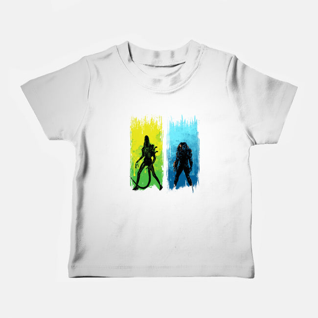 Xenomorph Vs Yautja-baby basic tee-IKILO