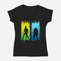 Xenomorph Vs Yautja-womens v-neck tee-IKILO