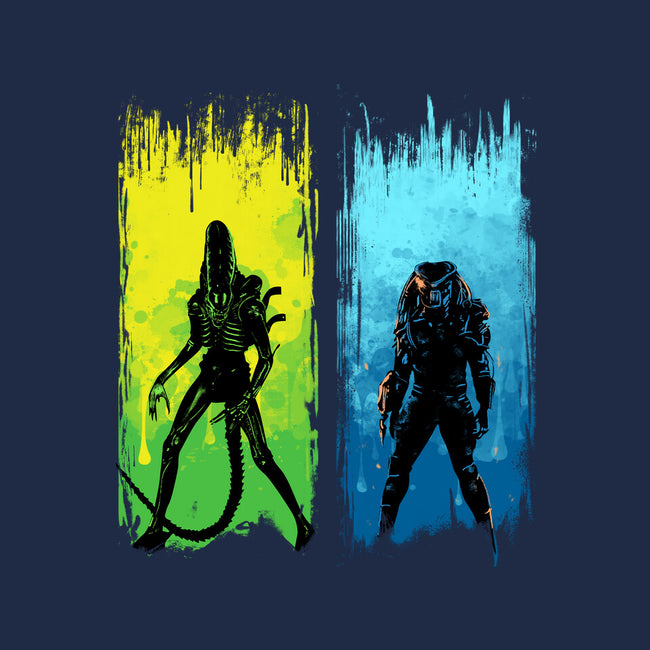 Xenomorph Vs Yautja-womens fitted tee-IKILO