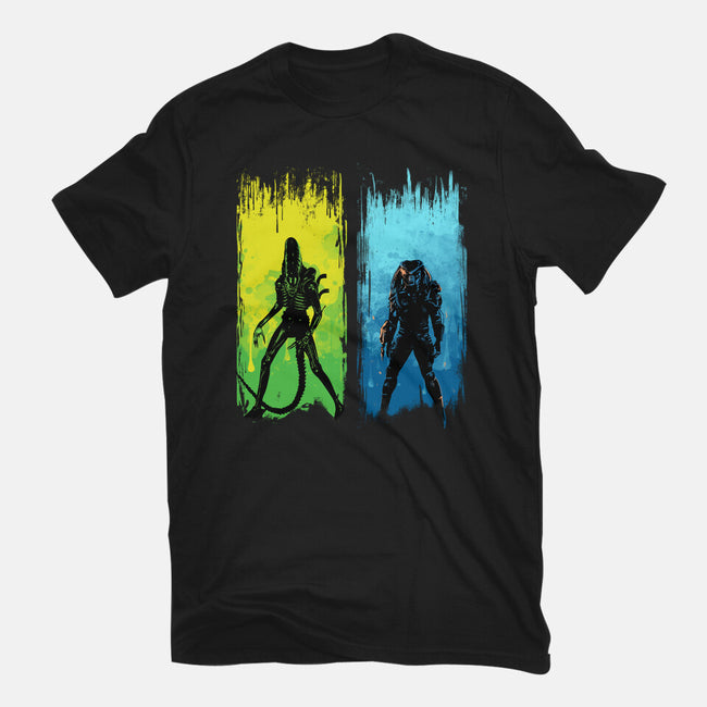 Xenomorph Vs Yautja-womens fitted tee-IKILO