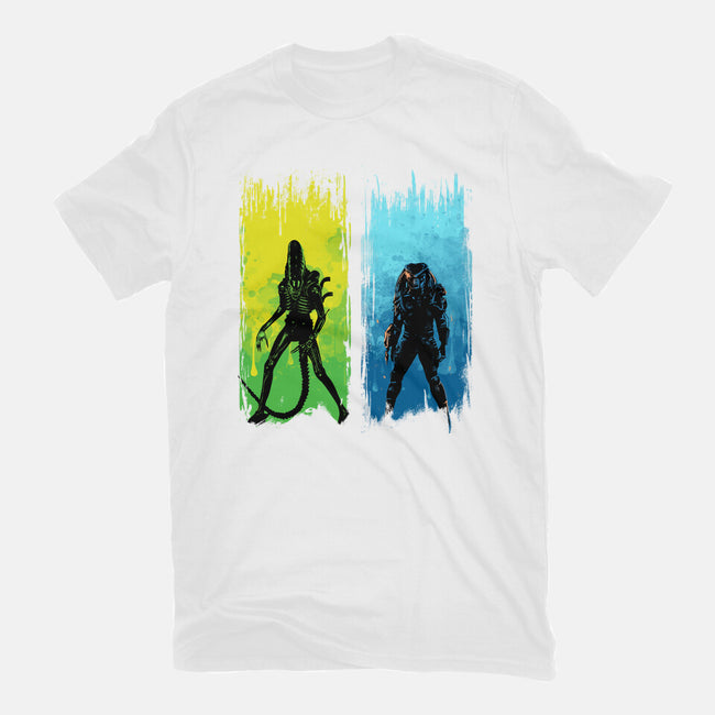 Xenomorph Vs Yautja-mens basic tee-IKILO